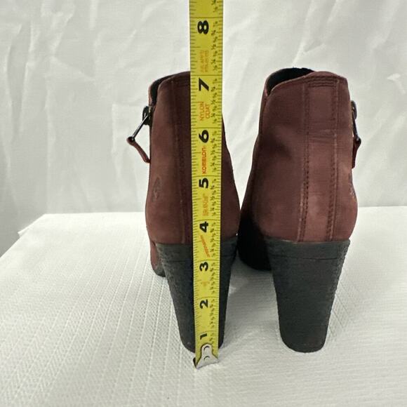 Timberland Tillston Booties Women's Size 6 Burgundy Ankle Boot - Picture 4 of 14